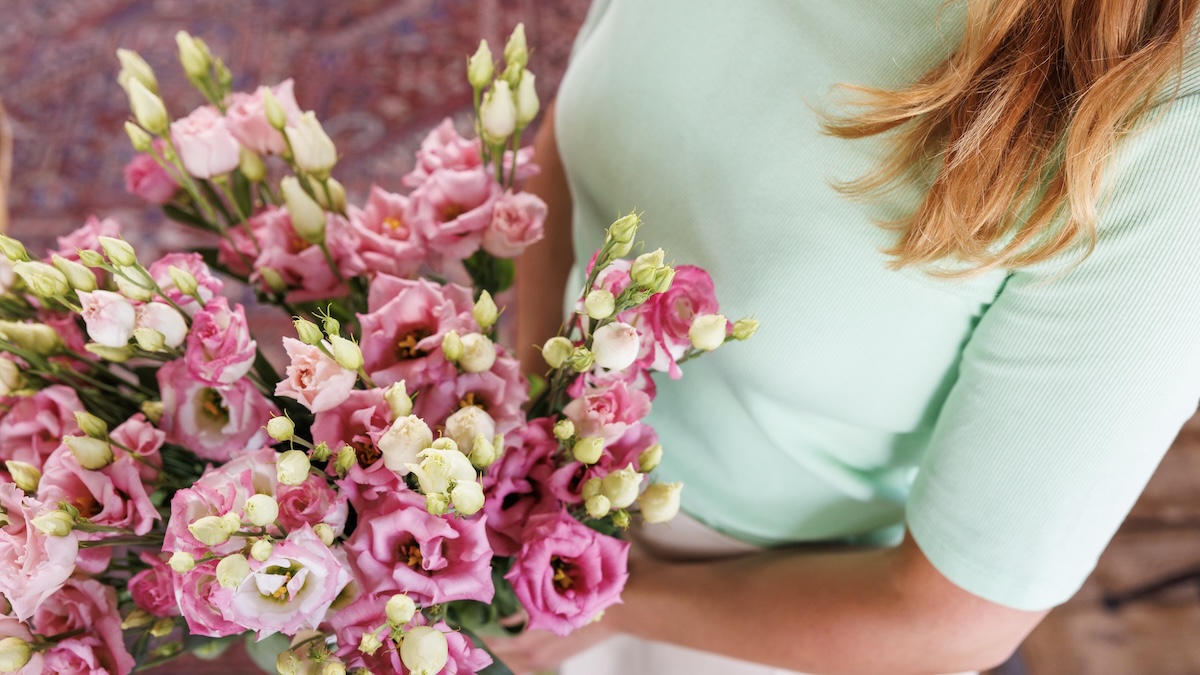 Sfeerbeeld met lisianthus